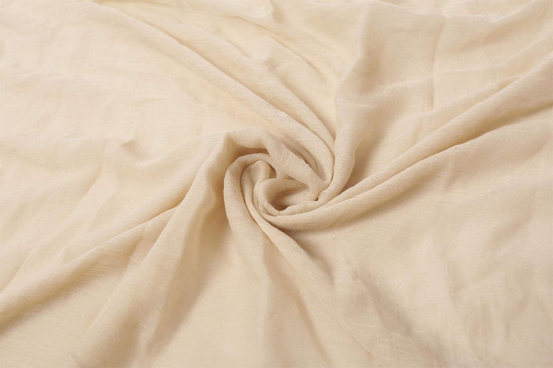 woogwin Women's Cotton Scarves Lady Light Soft Fashion Solid Scarf Wrap Shawl (One Size, beige) - Image 5